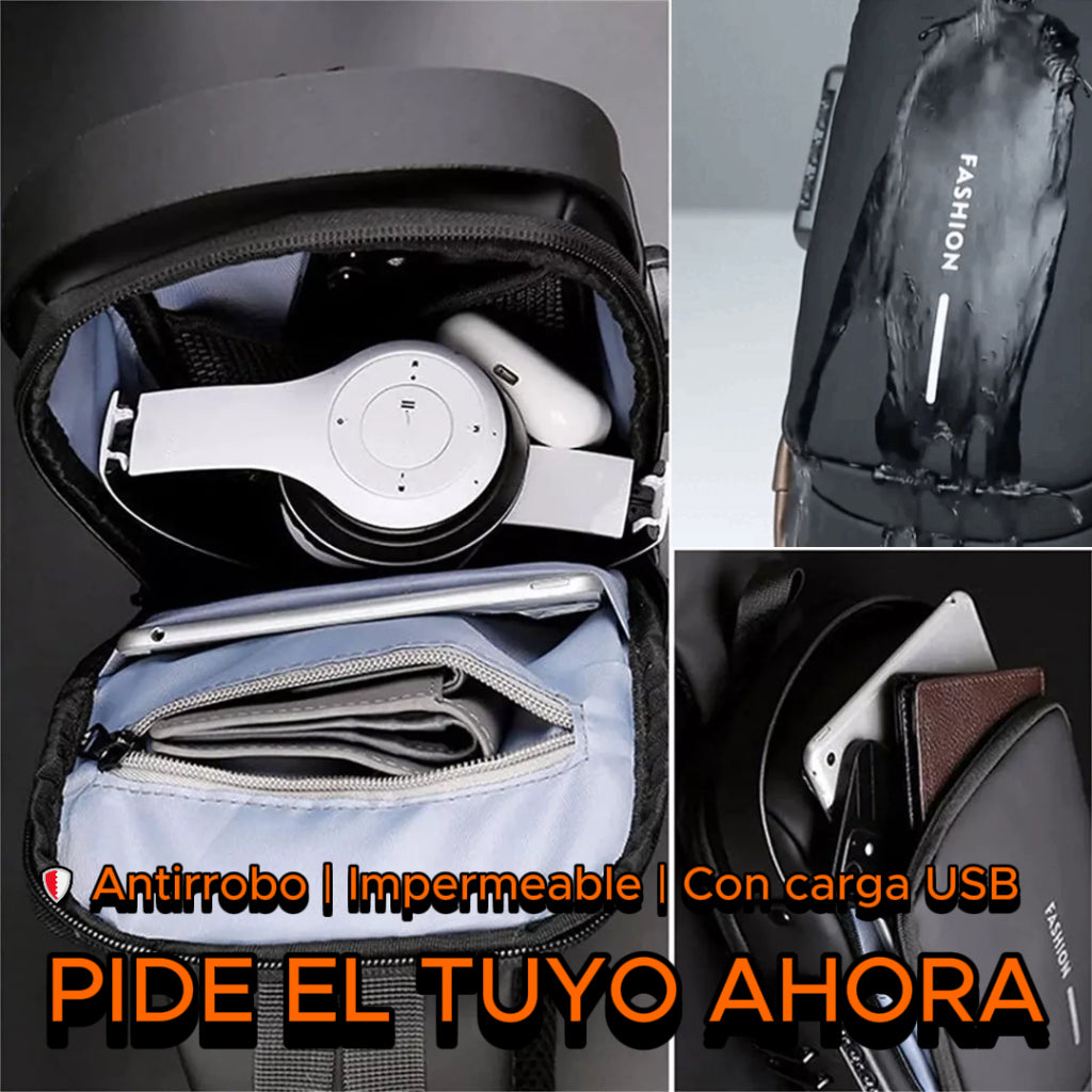 🛡️ MORRAL CON SISTEMA DE SEGURIDAD TIPO PECHERA VERSIÓN 2.0 + ENVIO GRATIS