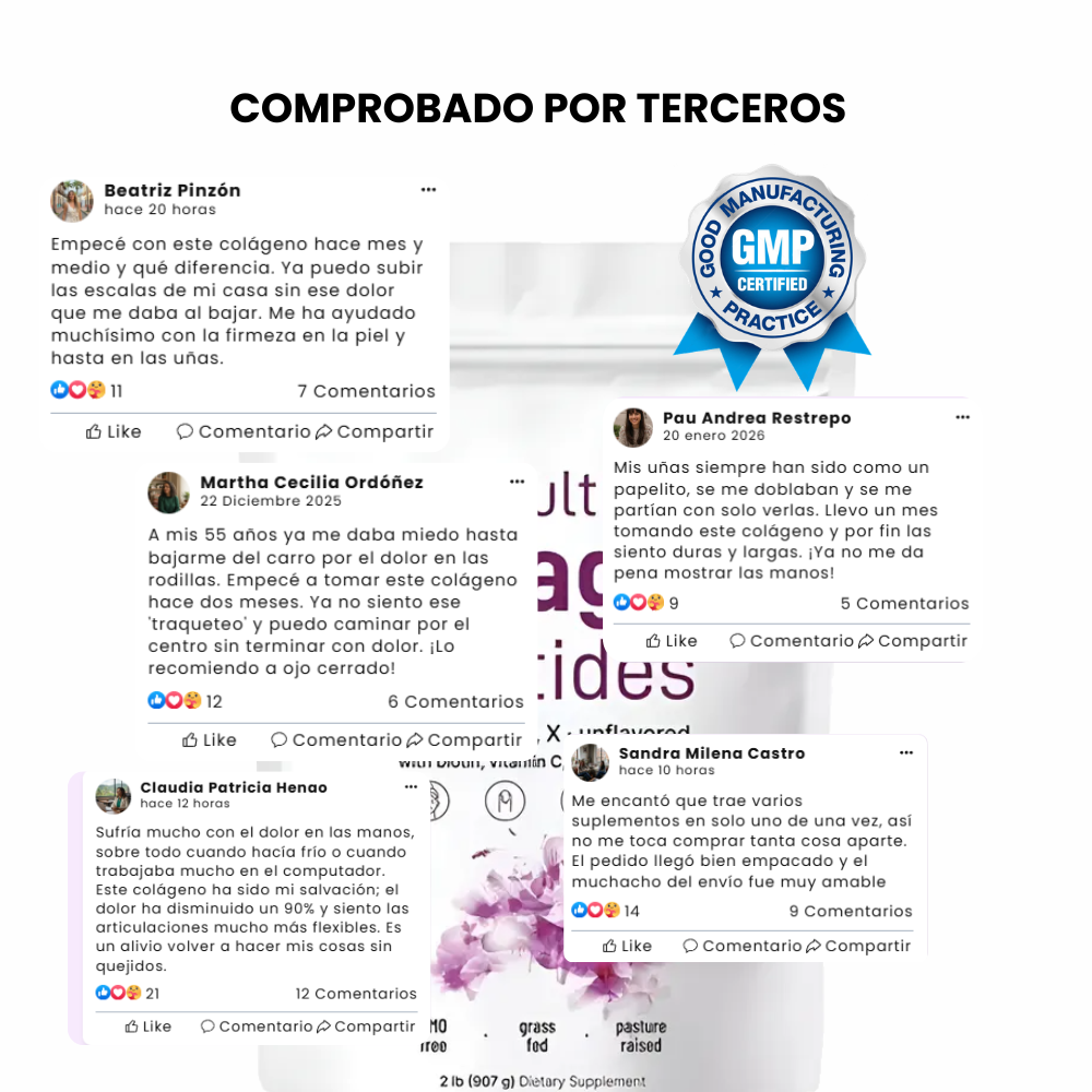 Dile adiós al cabello, piel y uñas muertas con el MULTI COLLAGEN PEPTIDES 5 EN 1 ⭐