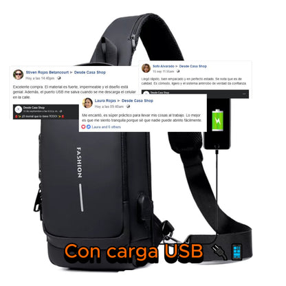 🛡️ MORRAL CON SISTEMA DE SEGURIDAD TIPO PECHERA VERSIÓN 2.0  + ENVIO GRATIS